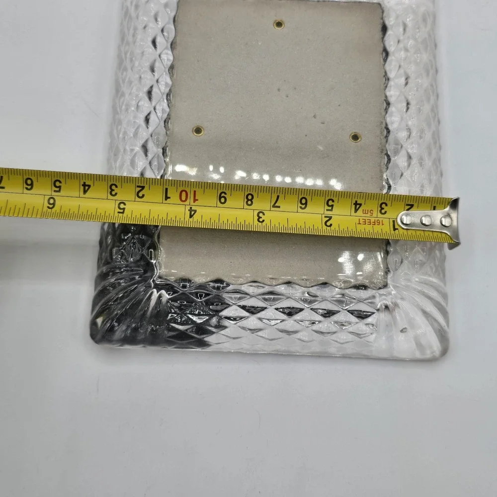 Vintage Glass Diamond Pattern Picture Frame 3.5 X 5 Inch